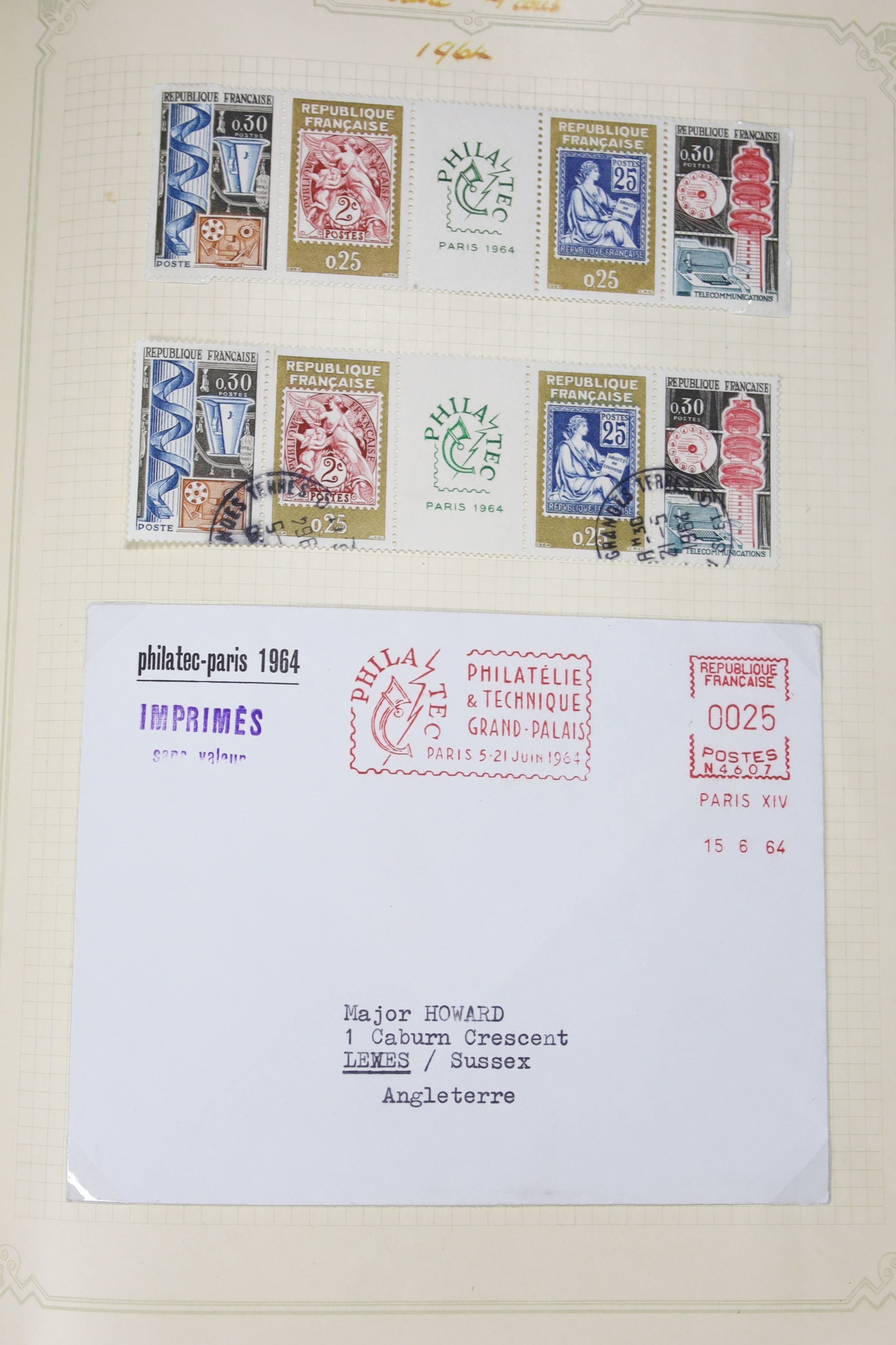 Norway stamp collection in three albums from 1855–1980, mint and used and two further albums various themes (five)